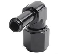 6AN Female Swivel to 3/8 Barb or 5/16 Barb Fitting Adapter, 90 Degree for Fuel and Oil Lines in Automotive Applications (AN6-3/8)