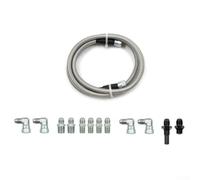 6AN Flexible Stainless Steel Transmission Cooler Lines Kit for 4L60E 4L80E 700R4 TH350 TH400 TR6060 AOD 4R100 4R70W C5 Transmission Cooler Hose Set