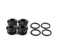 - 6AN Male Hex Head Socket with O - Ring Kit, Aluminum Alloy ORB Port Plug, Black Anodized Leak - Proof Adapter for Automotive Fluid Systems, Includes 4 Pcs Reusable