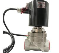 6bar 0.6MPa 2 Way air Zero Pressure Start Solenoid Valve 1 inch 380V Orifice 25mm SS304 DN25 Normally Open Direct Acting Type(NPT-220V)