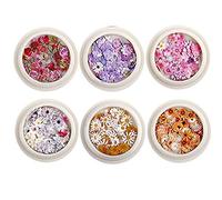 6box Nail Real Dried Flower Set Mini Natural Real Dry Flowers Applique for Nail Art Decoration Fingernails Sticker