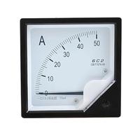 6C2 5A 10A 30A 50A 100A 300A/75mV DC Current Analog Ammeter Gauge Pointer Panel Meter 80 * 80mm With Shunt 1Pcs(5A directly on)
