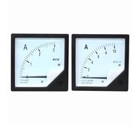 6C2 5A 10A 30A 50A 100A 300A/75mV DC Current Analog Ammeter Gauge Pointer Panel Meter 80x80mm DC Amp Meter Use With Shunt 1Pcs(20A directly on)