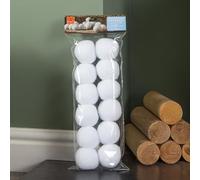 6cm 12 Pack of White Fabric Christmas Faux Snowballs