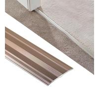 6cm/2.4″ Wide Metal Flat Floor Transition Strip, 90cm-150cm Aluminum Door Threshold Strips, Cover Trim For Joining Flooring Gaps(Rose Gold,100cm/39.4in)