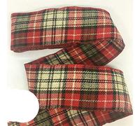 6cm 2Y Wired Tartan Gingham Scottish Cloth Ribbon for Handmade Craft Gift Floral Packing Marriage Christmas Bows Deco