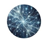 6cm Abstract-Neurons Laminated Pinback Buttons Pack Of 5, Round Badges With Glossy Finish And Secure Pinback