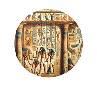 6cm Ancient-Egypt-Hieroglyphs Laminated Pinback Buttons Pack Of 5, Round Badges With Glossy Finish And Secure Pinback