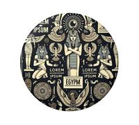 6cm Ancient-Egyptian-Gods Laminated Pinback Buttons Pack Of 5, Round Badges With Glossy Finish And Secure Pinback