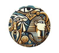 6cm Ancient-Egyptian-Symbols Laminated Pinback Buttons Pack Of 5, Round Badges With Glossy Finish And Secure Pinback