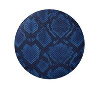 6cm Blue Snake Skin Laminated Pinback Buttons Pack Of 5, Round Badges With Glossy Finish And Secure Pinback
