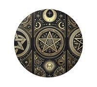 6cm Celestial-Pentagrams-Stars Laminated Pinback Buttons Pack Of 5, Round Badges With Glossy Finish And Secure Pinback