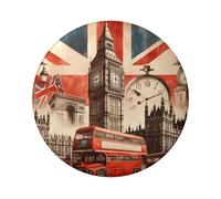 6cm Collage-Icons-Of-London Laminated Pinback Buttons Pack Of 5, Round Badges With Glossy Finish And Secure Pinback