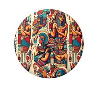6cm Colorful-Egypt-Gods Laminated Pinback Buttons Pack Of 5, Round Badges With Glossy Finish And Secure Pinback