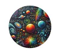 6cm Colorful-Math-Equation-Planets Laminated Pinback Buttons Pack Of 5, Round Badges With Glossy Finish And Secure Pinback