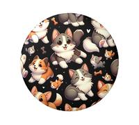 6cm Cute-Corgi-Dogs-Cats Laminated Pinback Buttons Pack Of 5, Round Badges With Glossy Finish And Secure Pinback