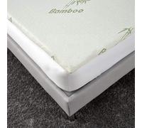 (6cm, Double: 137 x 190 cm) 6cm 40D Bamboo Mattress Toppers Memory Foam