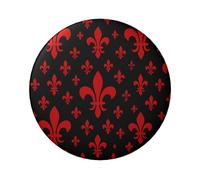 6cm French Fleur-De-Lis Laminated Pinback Buttons Pack Of 5, Round Badges With Glossy Finish And Secure Pinback