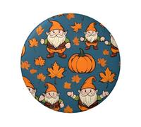 6cm Harvest-Pumpkin-Gnomes Laminated Pinback Buttons Pack Of 5, Round Badges With Glossy Finish And Secure Pinback