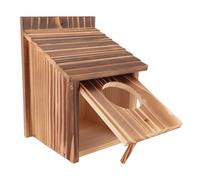 6cm Hole Wooden Bird House Bluebird Houses for Outside Wood Nesting Box House with Perch Premium Material Easy to Clean Versatile Mounting for Outdoor Garden Balcony Open House