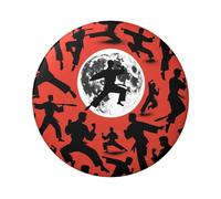 6cm Martial-Artists Laminated Pinback Buttons Pack Of 5, Round Badges With Glossy Finish And Secure Pinback