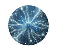 6cm Neurons-Abstract Laminated Pinback Buttons Pack Of 5, Round Badges With Glossy Finish And Secure Pinback