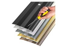 6cm Non-Slip Flat Floor Transition Strip With Screws, Wide Aluminum Alloy Edging Trim Strip, For Uneven Floors Heights Within 2cm(Gray,85cm/33.5in)