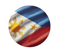6cm Philippine-Flag Laminated Pinback Buttons Pack Of 5, Round Badges With Glossy Finish And Secure Pinback