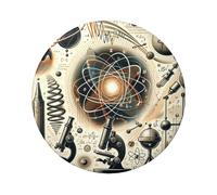 6cm Physical-Concepts-Equipments Laminated Pinback Buttons Pack Of 5, Round Badges With Glossy Finish And Secure Pinback