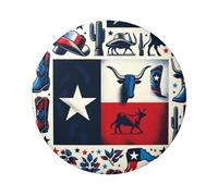 6cm Texas-Elements-Flag Laminated Pinback Buttons Pack Of 5, Round Badges With Glossy Finish And Secure Pinback