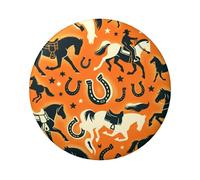 6cm Vintage-Horse-Racing Laminated Pinback Buttons Pack Of 5, Round Badges With Glossy Finish And Secure Pinback
