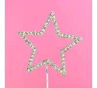 6cm x 6cm Star Shaped Diamante Rhinestone Cake Topper Decoration