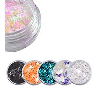 6Color Star Sequins Dazzling Sticker Colorful Nail Art Decoration A Professional