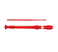 6Colors Plastic 8 Hole Translucent Descant Recorder Practice Kids Children Lightweight Safe Durable Clarinet Red Green Blue Yellow Pink Golden Blue Small Beginners Intermediate (Red)