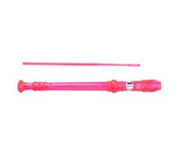 6Colors Plastic 8 Hole Translucent Descant Recorder Practice Kids Children Lightweight Safe Durable Clarinet Red Green Blue Yellow Pink Golden Blue Small Beginners Intermediate (Pink)