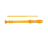 6Colors Plastic 8 Hole Translucent Descant Recorder Practice Kids Children Lightweight Safe Durable Clarinet Red Green Blue Yellow Pink Golden Blue Small Beginners Intermediate (Golden)