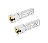 6COM 2Pack 1.25G/2.5G/5G/10GBase-T SFP+ Transceiver, 10G SFP+ to RJ45 Copper Module, Compatible for Cisco SFP-10G-T-S, Ubiquiti UF-RJ45-10G, Fortinet, Netgear,Mikrotik, TP-Link(CAT.6a/7, 30m/98.4ft)