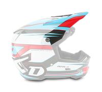 6D ATR-3 Hyper Youth MX Helmet Peak Glossy Red/CyanOne Size Glossy Red,Cyan