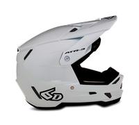 6D ATR-3 Solid MX Helmet Glossy WhiteL Glossy White