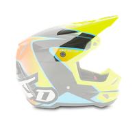 6D ATR-3 Wave MX Helmet Peak Glossy Cyan/Neon Orange/YellowOne Size Glossy Cyan,Neon Orange,Yellow