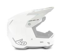 6D ATR-3Y Solid Youth MX Helmet Peak Glossy WhiteOne Size Glossy White