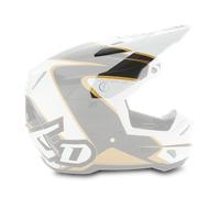 6D ATR-3Y Wave Youth MX Helmet Peak Glossy White/GoldOne Size Glossy White,Gold