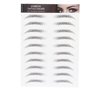 6D Eyebrow Tattoo Stickers, Eyebrow Shaping Stencils, Women's Semi Permanent Hair-Like Waterproof False Eyebrows Eyebrow Transfer Sticker in Arch Style for Women(BLACK-06)