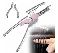 6D Hair Extension Machine Kit, 5 Pin Invisible Seamless Hair Extension For Salon Human Hair - Hair Extension Gun Professional Equipment