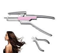 6D Hair Extension Machine Kit, 5-Row No-Trace Human Hair Extension Tool with Pliers - Fast & Invisible Cold Fusion System for Salon Styling, No Glue & Heat Free