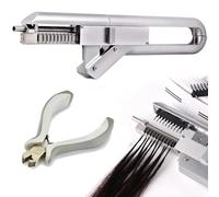6d Hair Extensions Machine Kit,Fast Installation And Removal,Hair Extensions Tool Kit with Remover Tool,6D Hair Extension Machine for Salon,20 Minutes for A Full Head