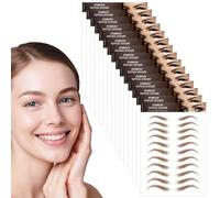 6D Hair-Like Eyebrow Tattoo Stickers 15 Sheets Waterproof Natural Fake Eyebrows Stick on Eyebrows with Instruction Manual for Women and Girls Eye Makeup Easter Party Cosmetic Supplies Grooming, Brown