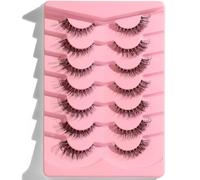 6D Lightweight Comfortable Demi Cat Eye Clear Band Daily Strips Fluffy Soft Faux Mink Short,Cat Eye