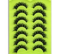 6D Lightweight Comfortable Demi Cat Eye Clear Band Daily Strips Fluffy Soft Faux Mink Short,Cat Eye