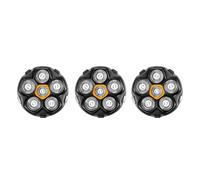 6D Replacement Shaving Head for Men’s Bald Head Shavers - Magnetic Razor Head, Wet & Dry Shaving, Compatible with Kensen, JoyKoi, DOAO, Kibiy (Yellow - 3Pack)